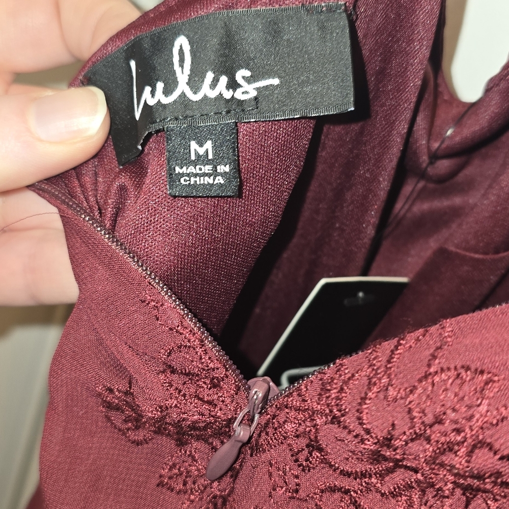 Lulus Flutter And Flow Burgundy Embroidered Maxi - Picture 11 of 13